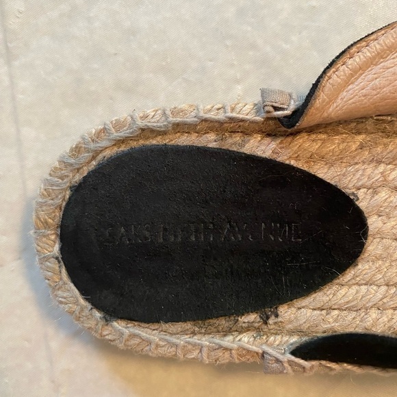 Saks Fith Avenue black suede mule shoes with leather interior 7.5 - Picture 6 of 8